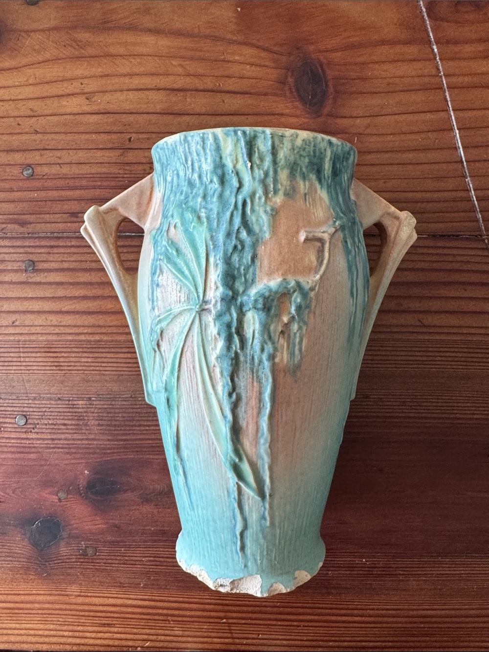 Roseville Pottery Hanging Moss Ceramic Vase with Handles